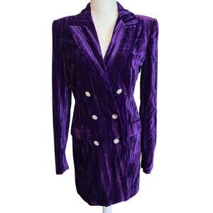 Zara Purple Velvet Mini Dress